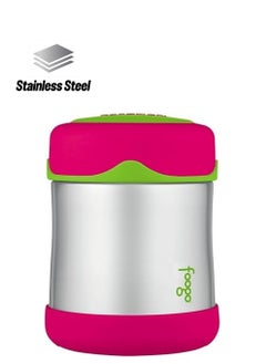 THERMOS Thermos Foogo Vacuum Insulated Stainless Steel 10-Ounce Food Jar, Watermelon/Green  - Image 1