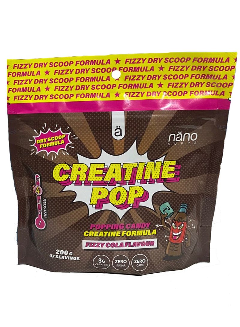 nano SUPPS Creatine POP with sugar explosion - Cola - (200g) - Image 1