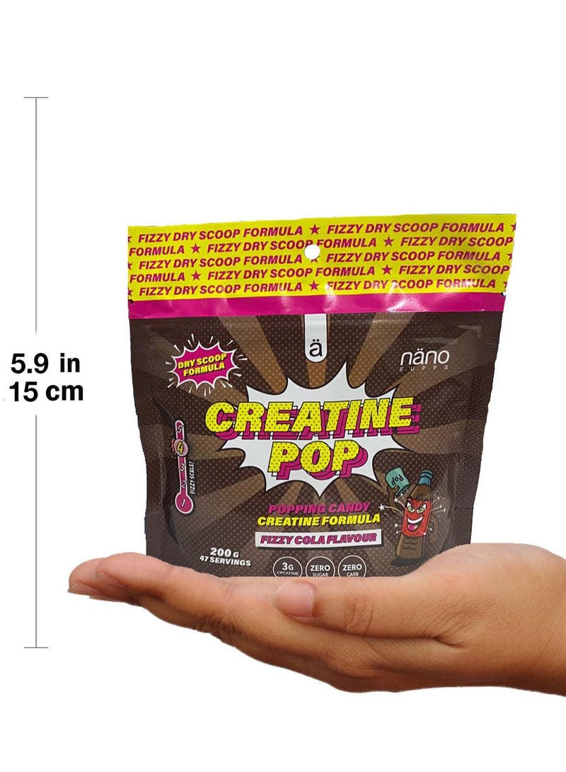 nano SUPPS Creatine POP with sugar explosion - Cola - (200g) - Image 3
