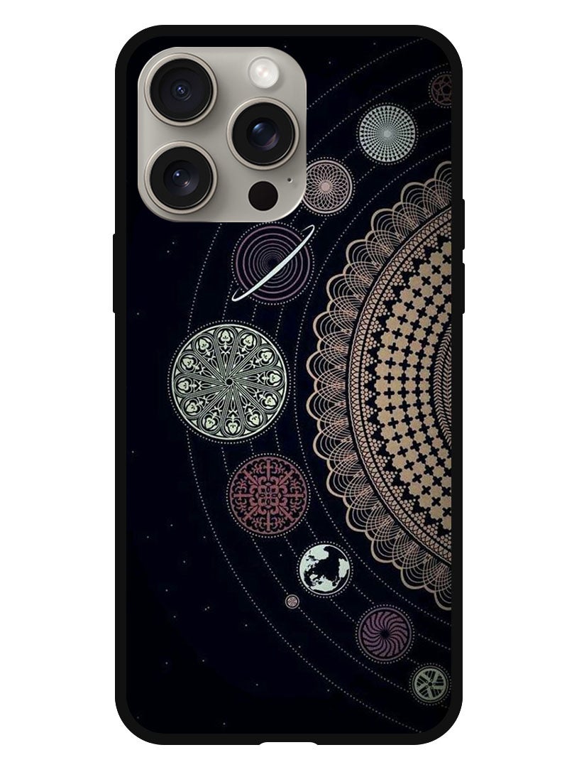 Theodor حافظة واقية مضادة للخدش والصدمات لهاتف iPhone 15 Pro بتصميم فن الماندالا (2) - Image 1