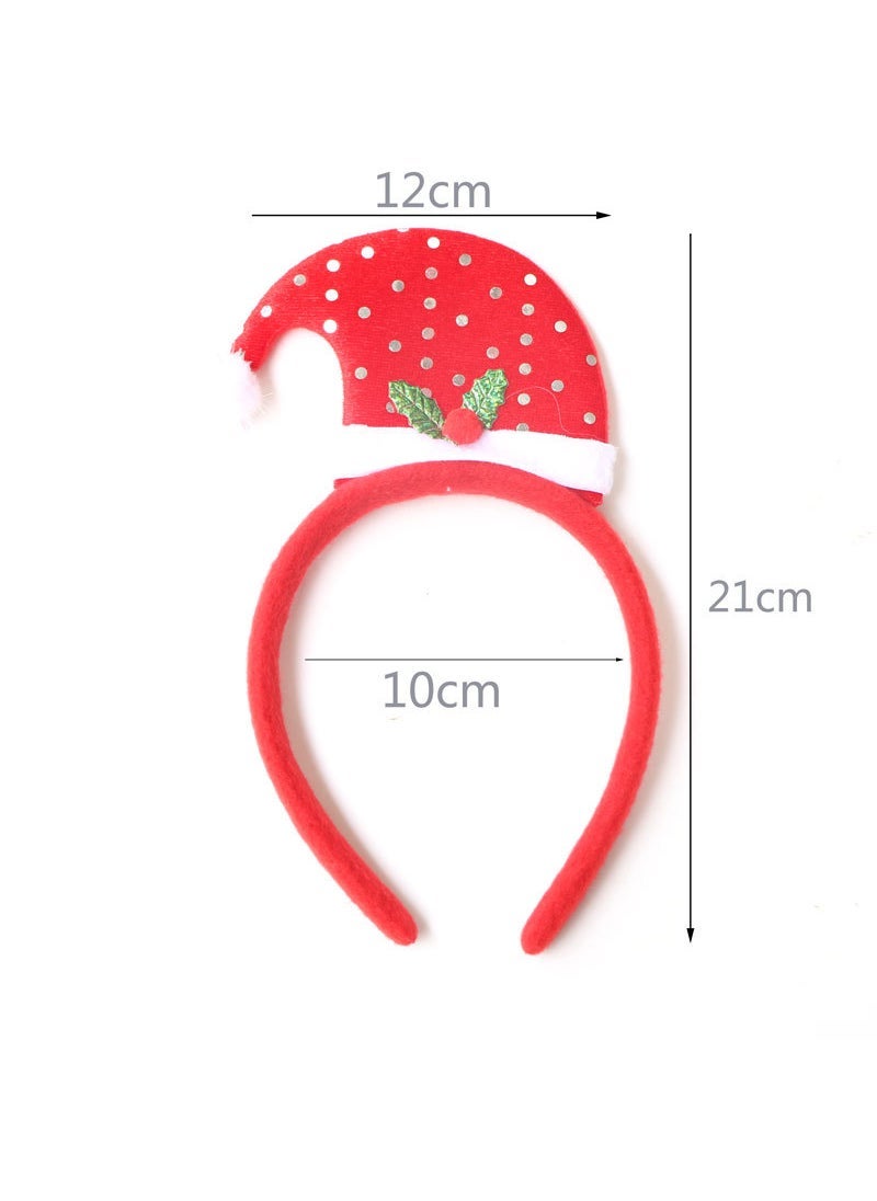 Christmas Headbands Reindeer Antler Snowman Party Favors Curved Hat Christmas Head Hoop 