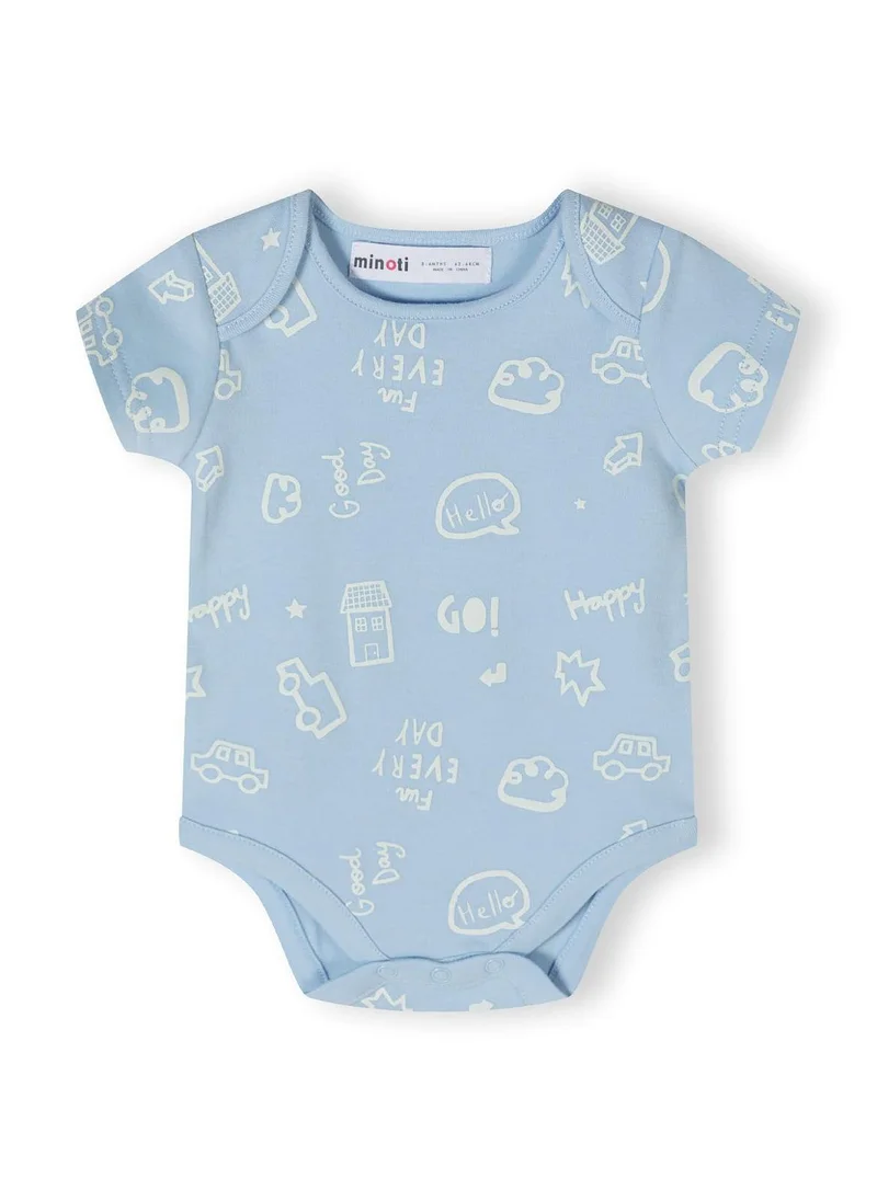 MINOTI 2-Pack Short Sleeve Baby Bodysuits with Snap Closures