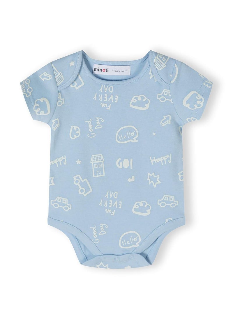 MINOTI 2-Pack Short Sleeve Baby Bodysuits with Snap Closures - Image 4