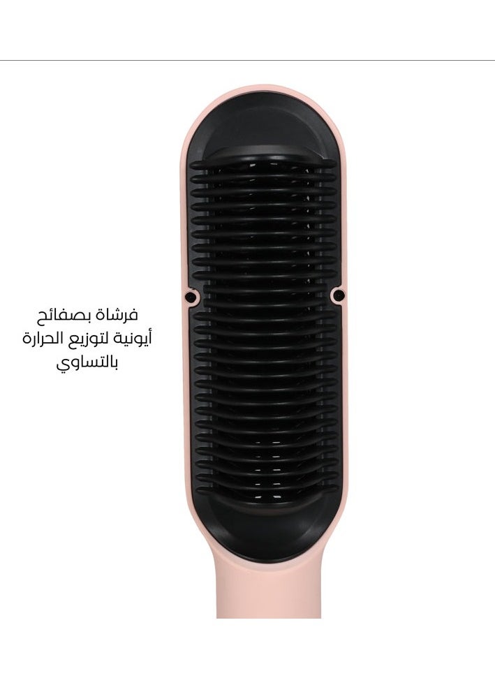 La belle Hair Straightening Pro Brush Pink  - Image 2