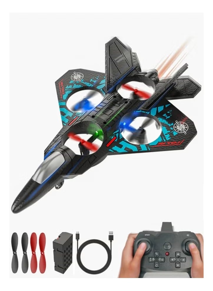 NYVIO RC Fighter Jet Toy for Kids & Adults – 2.4GHz Remote Control Drone with Colorful LED Lights – USB Rechargeable & Easy to Fly – Beginner-Friendly (Model L0712) - Image 2