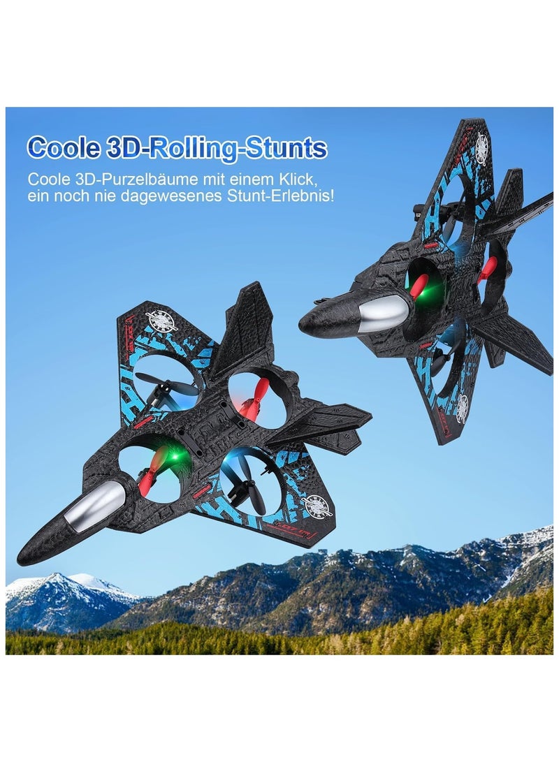 NYVIO RC Fighter Jet Toy for Kids & Adults – 2.4GHz Remote Control Drone with Colorful LED Lights – USB Rechargeable & Easy to Fly – Beginner-Friendly (Model L0712) - Image 4