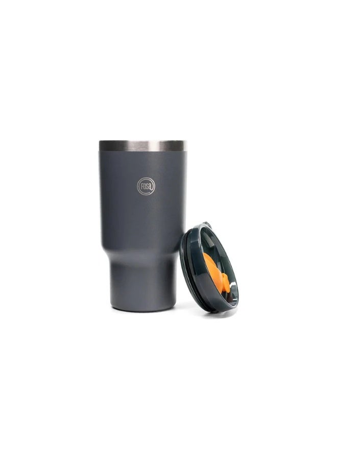 fosa VacBrew FOSA SUS Travel Mug VC10001 Double Wall Stainless Steel Insulated Travel Mug 30oz Gray - Image 1