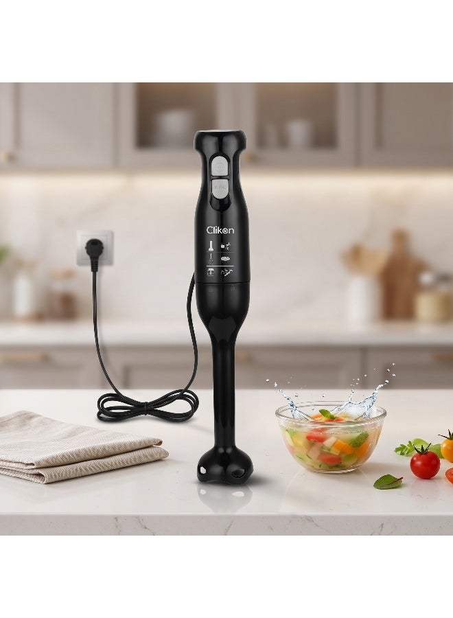 Clikon 250W Hand Blender | Single Hand Blender Design | Practical Kitchen Appliance | Convenient Food Preparation | 2-Year Warranty | CK2666 | Black CK2666 black - Image 5
