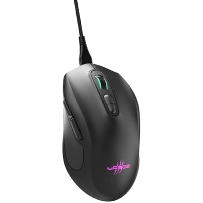 uRage GAMING MOUSE REAPER 340 WIRED MOUSE WITH 7 PROGRAMMABLE BUTTONS UP TO 8000 DPI SUPER LIGHT 77G WEIGHT RGB LIGHTING GAMING SOFTWARE (BLACK) - Image 2