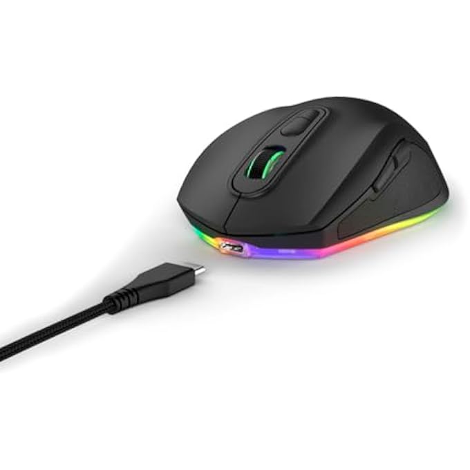 uRage GAMING MOUSE REAPER 340 WIRED MOUSE WITH 7 PROGRAMMABLE BUTTONS UP TO 8000 DPI SUPER LIGHT 77G WEIGHT RGB LIGHTING GAMING SOFTWARE (BLACK) - Image 1