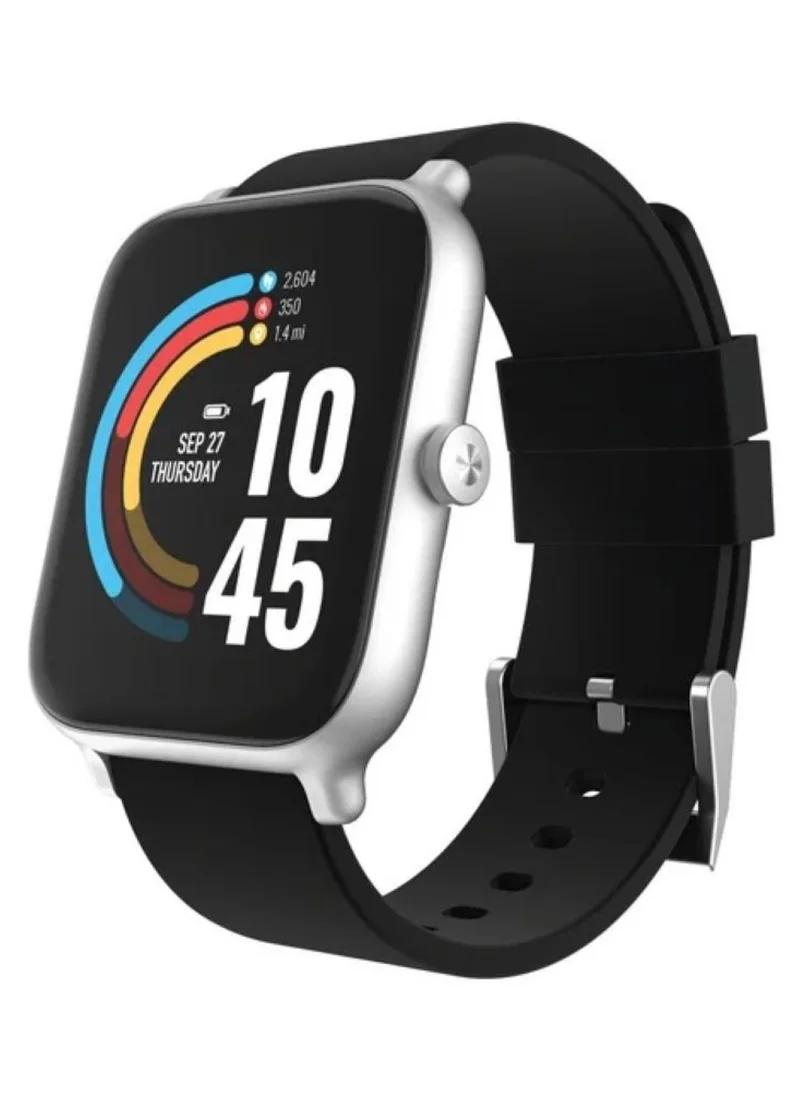 إيفو Evo 24/7 Unisex Interactive-Fitness Tracker Watch Silver/Black, EV1S01-G10