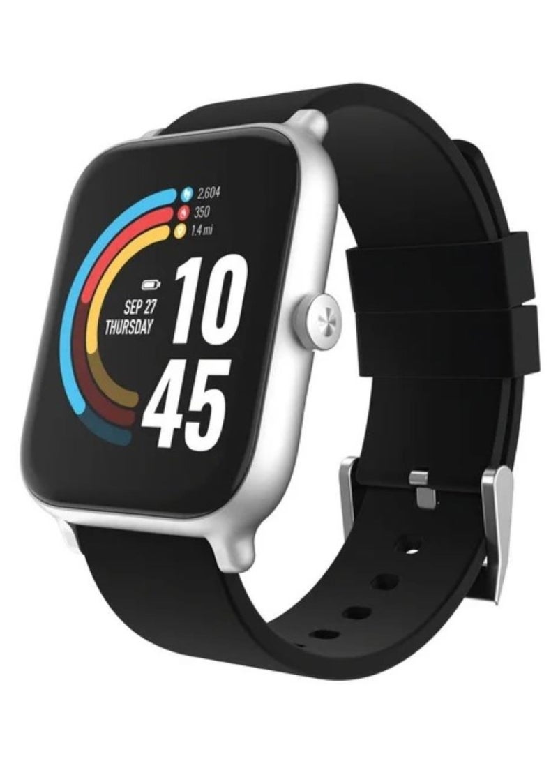 إيفو ساعة تتبع اللياقة البدنية للجنسين   فضيأسود - Image 1