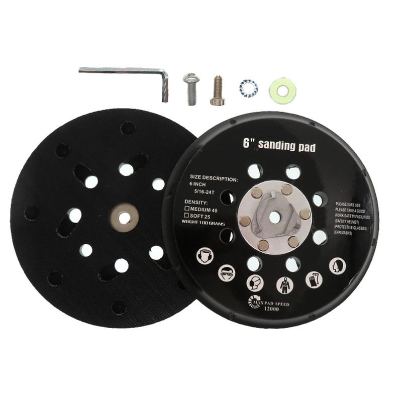 6 Inch 17 Hole Grinding Wheel Hub Backing Pad For Electric Polisher And Pneumatic Grinder - Image 1