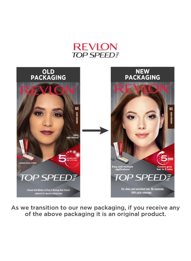 ريفلون صبغة شعر ريفلون توب سبيد للنساء باللون البني الداكن | تغطية كاملة للشعر الرمادي في 5 دقائق فقط | خالية من الأمونيا، سهلة الاستخدام، وتنعيم مكثف للشعر - Image 5