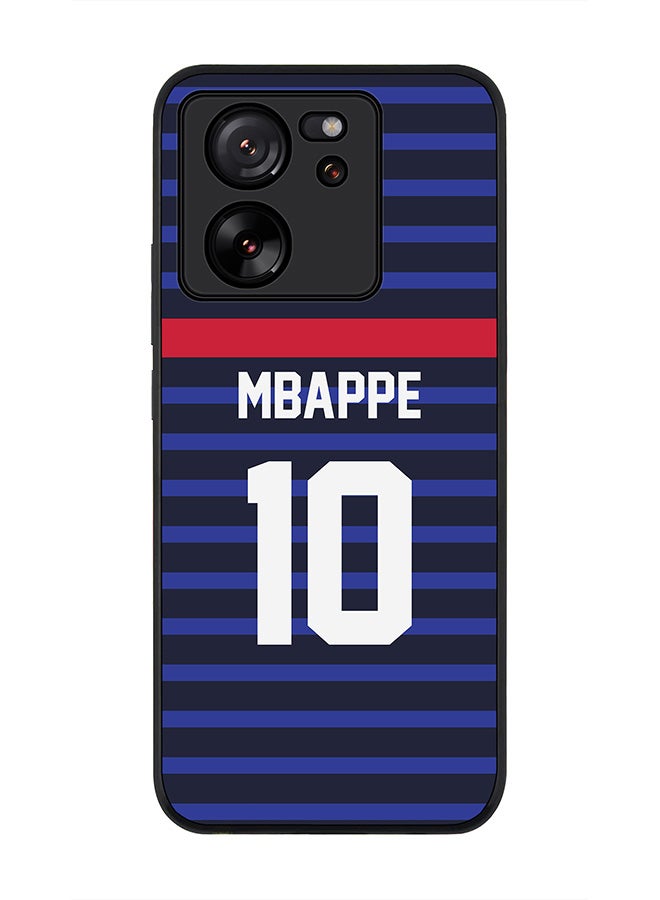 Stylizedd Rugged Black Edge case for Xiaomi 13T / Xiaomi 13T Pro,Slim fit Flexible Cover - Football Team - France, Player Name - Mbappe - Image 1