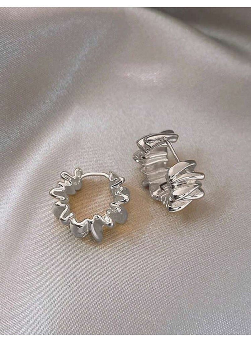 Dangle Charms Elegant & Trendy Silver Plated Earrings For Women - Image 3