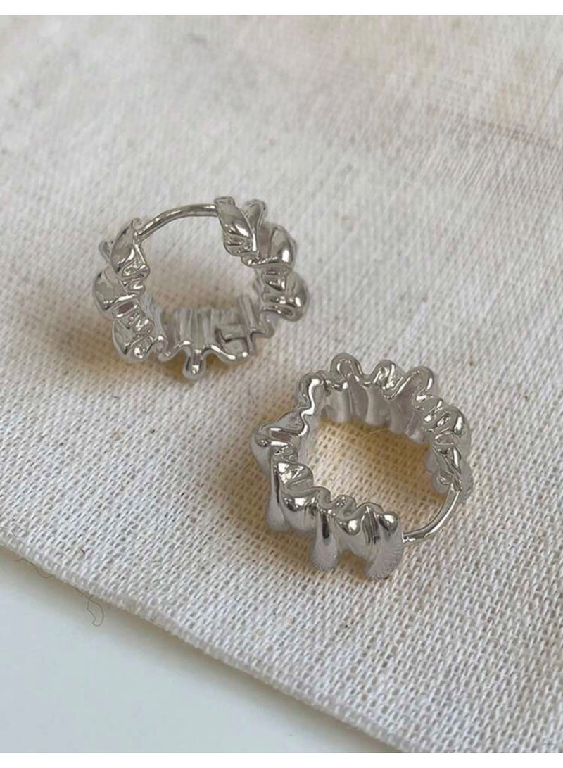 Dangle Charms Elegant & Trendy Silver Plated Earrings For Women - Image 2