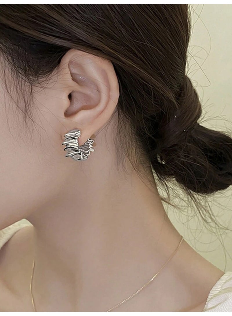 Dangle Charms Elegant & Trendy Silver Plated Earrings For Women - Image 1