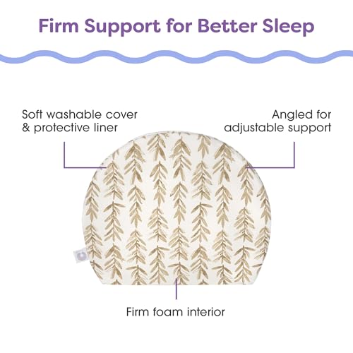 Boppy Wedge Pregnancy Pillow - Compact Support Wedge Maternity Pillow for Back, Knees, Pelvic Floor at Home, Office & Travel with Washable Knit Cover - Taupe Grassland - Image 4