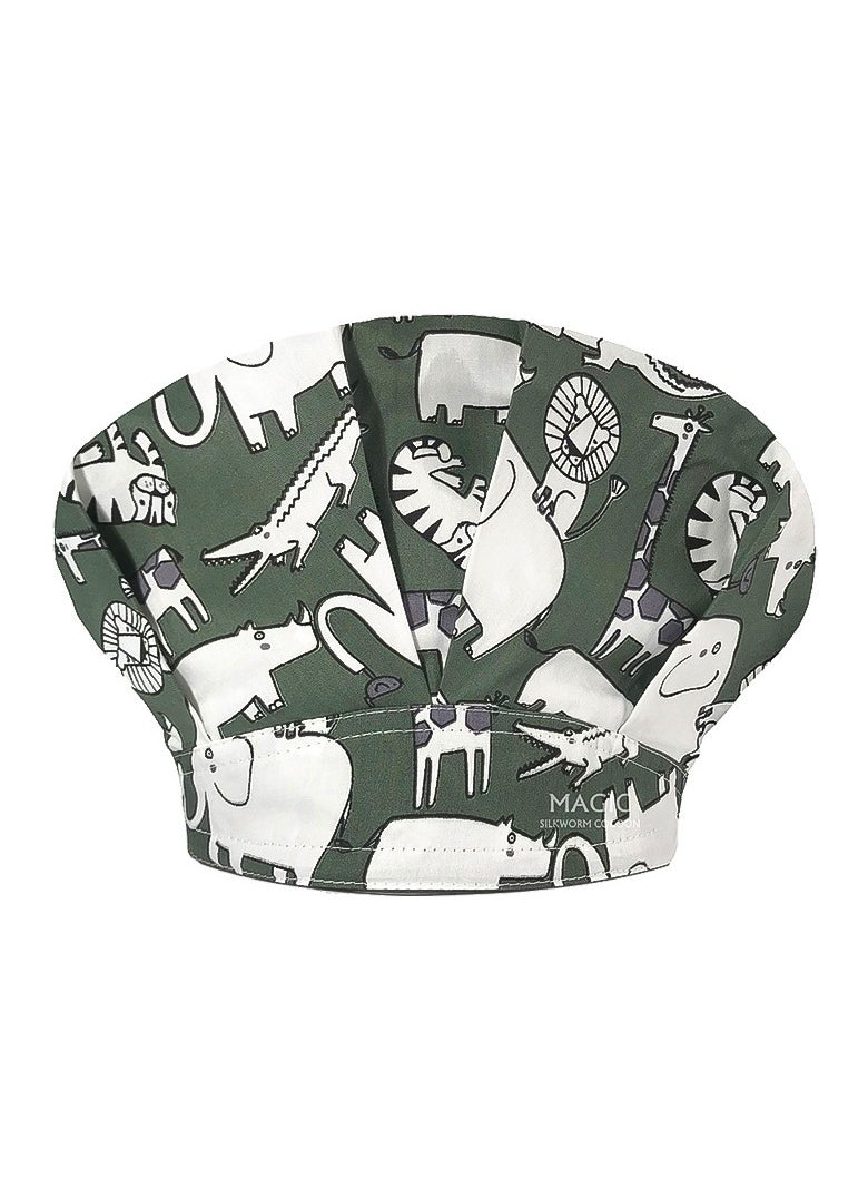 KUYING Printed Small Animal Cute Nurse Hat All Cotton Medical Work Fluffy Hat 