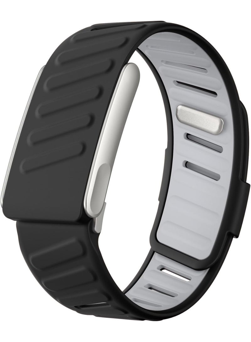 ZERIFAM Silicone Wristband Compatible with Whoop 5.0, Comfort Durable Soft Adjustable Silicone Sports Loop Strap for Men and Women, Breathable Sport Waterproof, with Metal Frame Connector - Image 1