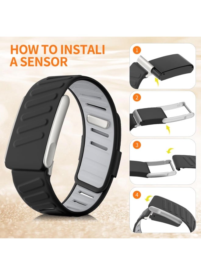 ZERIFAM Silicone Wristband Compatible with Whoop 5.0, Comfort Durable Soft Adjustable Silicone Sports Loop Strap for Men and Women, Breathable Sport Waterproof, with Metal Frame Connector - Image 4