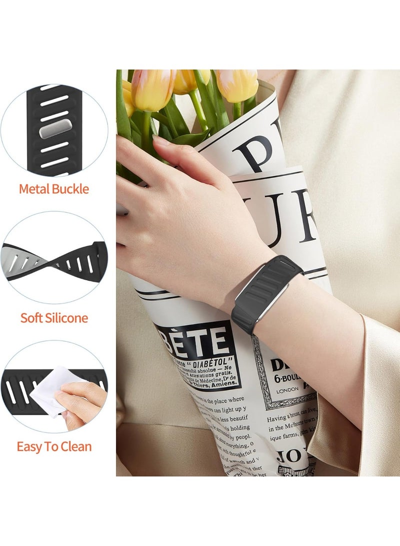 ZERIFAM Silicone Wristband Compatible with Whoop 5.0, Comfort Durable Soft Adjustable Silicone Sports Loop Strap for Men and Women, Breathable Sport Waterproof, with Metal Frame Connector - Image 5