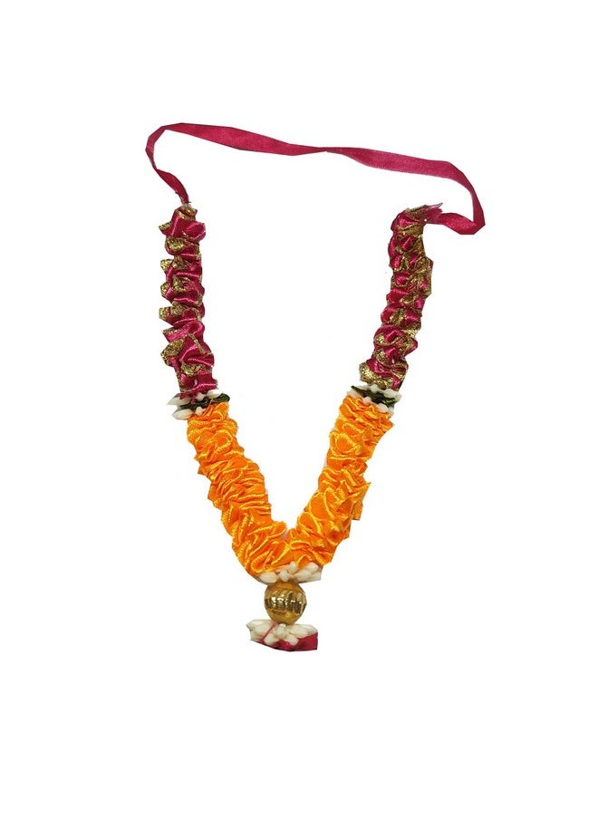 Salvus App SOLUTIONS Salvus APP SOLUTIONS Yellow Pink Garland for god Idols 6 INCH - 1PC  - Image 1