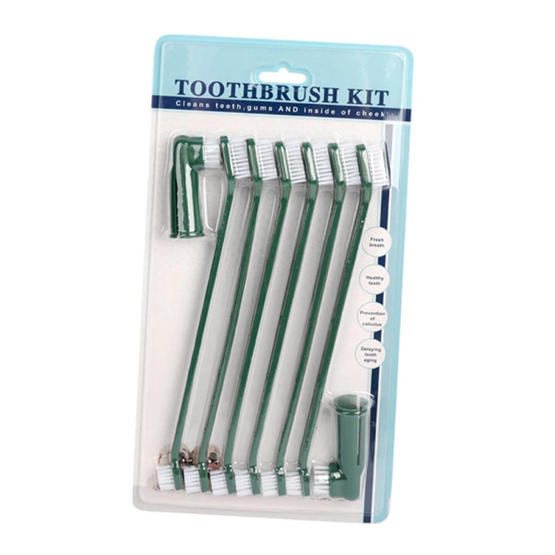 Dual Head Dog Toothbrush Set Soft Bristles For Puppy Oral Dental Care Cleaning Kit - Image 2