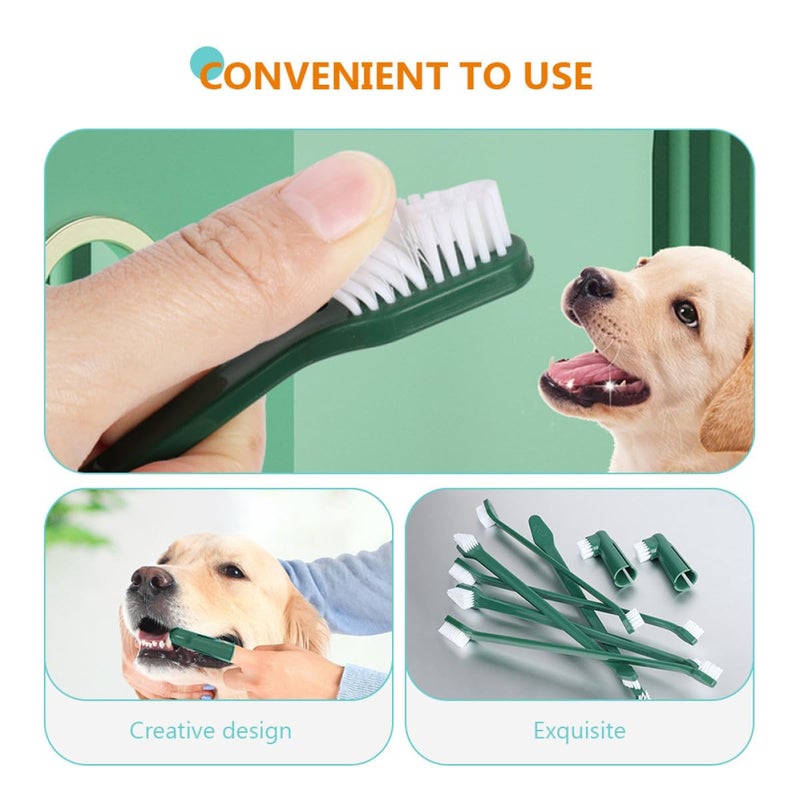 Dual Head Dog Toothbrush Set Soft Bristles For Puppy Oral Dental Care Cleaning Kit - Image 3