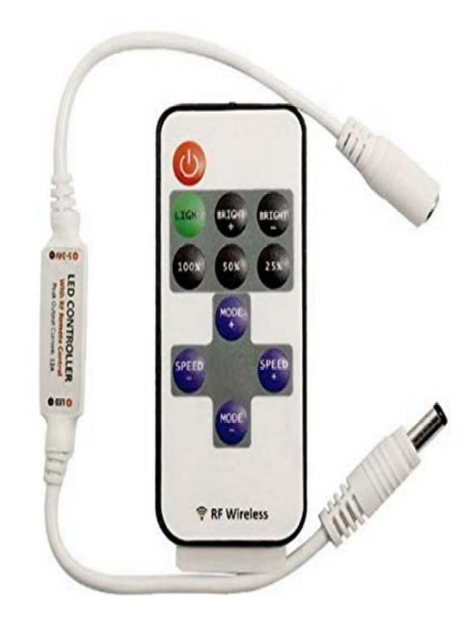 RF11 key monochrome controller, monochrome light strip light string 5-24V RF remote control led dimmer - Image 5