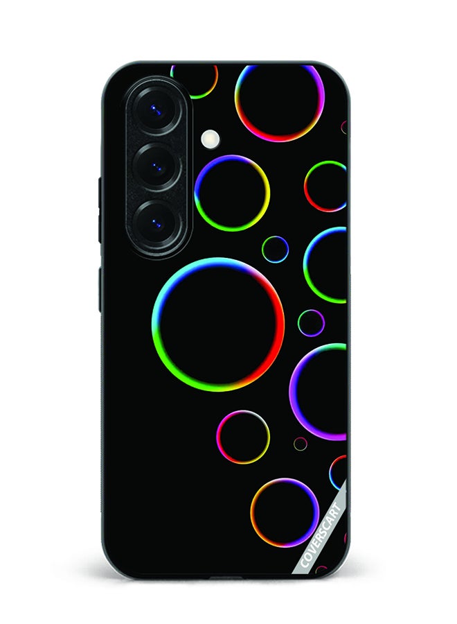 Protective Case Cover For Samsung Galaxy S25 Colourfull Circles Design Multicolour