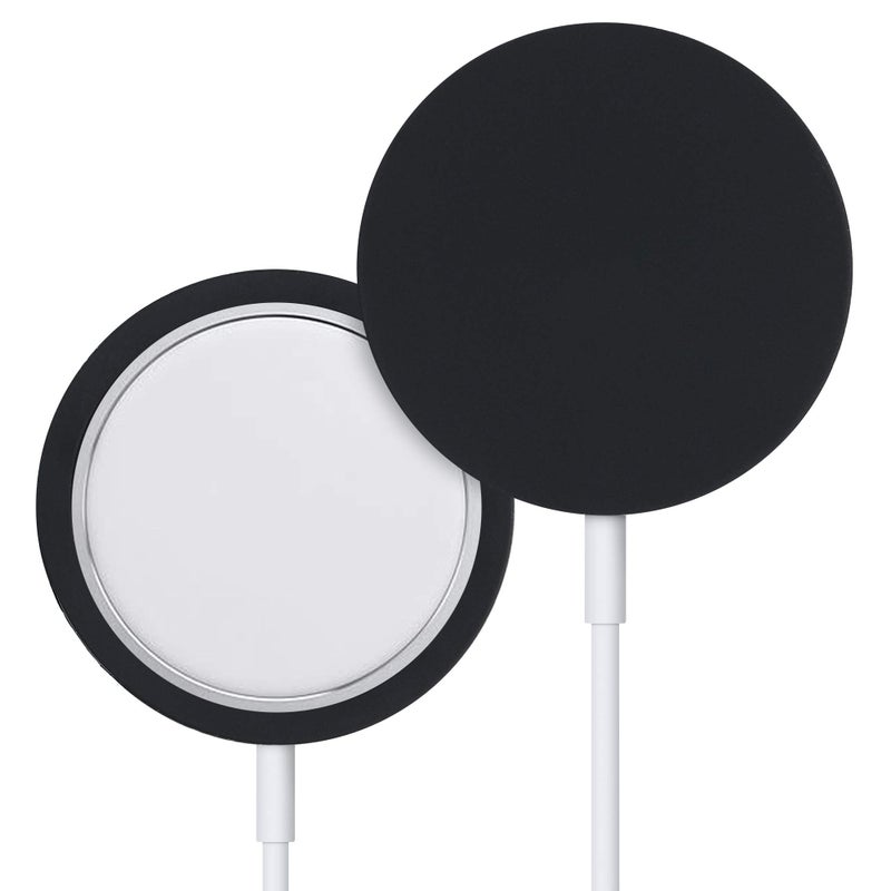 kwmobile Silicone Case Compatible with Apple MagSafe Charger Pad - Soft Protective Charger Cover - Black - Image 5