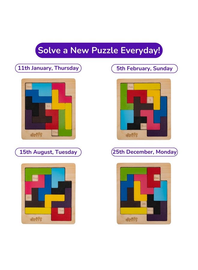 Cubelelo Cubelelo Drift Weekday Calendar Puzzle | Fun & Educational 7-Day Calendar Puzzle for All Ages | Enhance Cognitive Skills & Time Management Kids, Adults  - Image 2