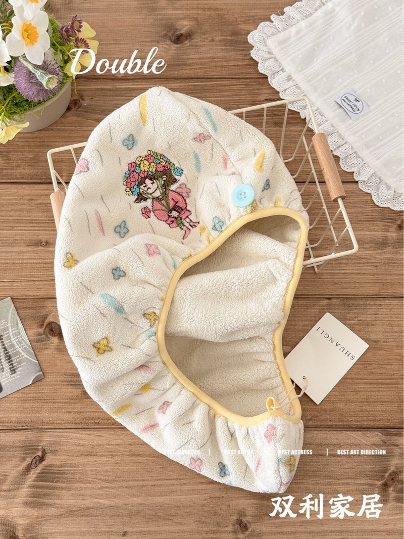Shuangli Home Fairy Tale Series Thick Hair Towel, Coral Fleece, Super Absorbent - Image 4