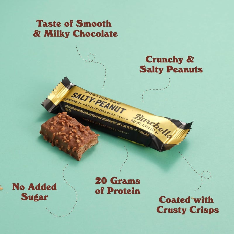 Barebells Protein Bars Salty Peanut – 12 Count, 54g Bars – High Protein Snack - Image 2