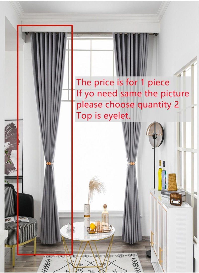 Golden Homee - Grey Full Blackout Curtains for Bedroom 1 piece - Image 1