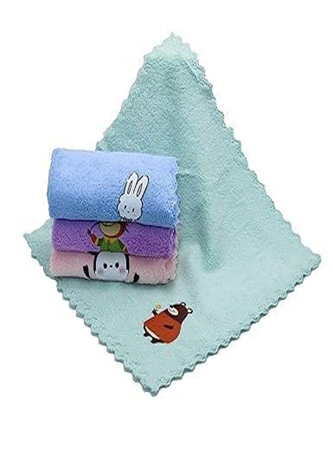 ZAPLES مناشف وجه للأطفال من الصوف المرجاني المصنوع من الألياف الدقيقة من زابلز، منديل ناعم للغاية وماص، مناشف غسيل قابلة لإعادة الاستخدام للأطفال حديثي الولادة والرضع والأطفال الصغار (ألوان متنوعة) (6) - Image 5