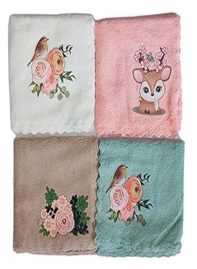 ZAPLES مناشف وجه للأطفال من الصوف المرجاني المصنوع من الألياف الدقيقة من زابلز، منديل ناعم للغاية وماص، مناشف غسيل قابلة لإعادة الاستخدام للأطفال حديثي الولادة والرضع والأطفال الصغار (ألوان متنوعة) (6) - Image 3