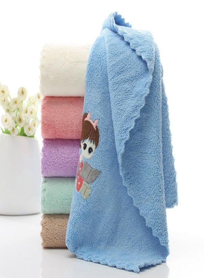 ZAPLES مناشف وجه للأطفال من الصوف المرجاني المصنوع من الألياف الدقيقة من زابلز، منديل ناعم للغاية وماص، مناشف غسيل قابلة لإعادة الاستخدام للأطفال حديثي الولادة والرضع والأطفال الصغار (ألوان متنوعة) (6) - Image 1