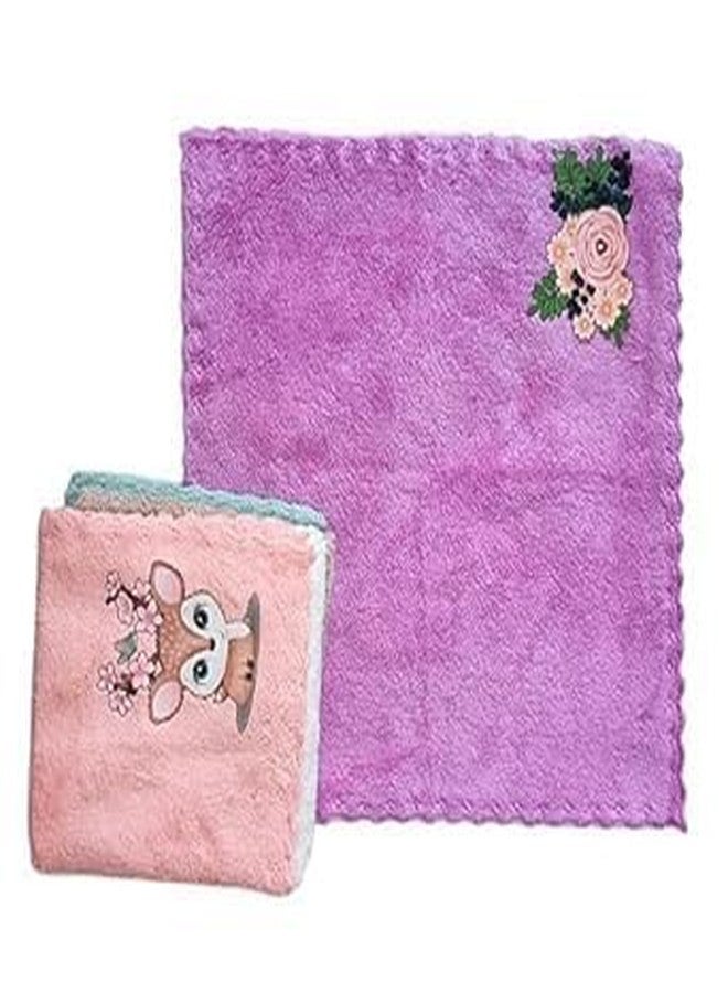 ZAPLES مناشف وجه للأطفال من الصوف المرجاني المصنوع من الألياف الدقيقة من زابلز، منديل ناعم للغاية وماص، مناشف غسيل قابلة لإعادة الاستخدام للأطفال حديثي الولادة والرضع والأطفال الصغار (ألوان متنوعة) (6) - Image 4