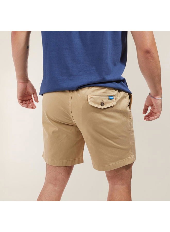 Chubbies Chino Shorts Men 7 Inch - Mens Shorts Casual with Elastic Waistband, Side and Back Pockets, Stretch Cotton Blend, Travertines, L - Image 2