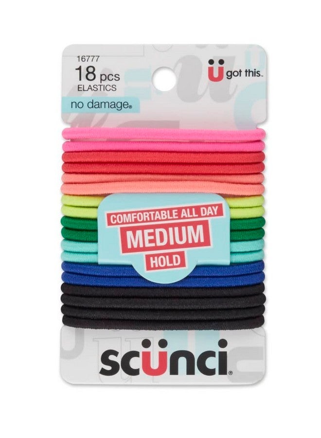 سكانشي ربطات شعر مرنة متعددة الألوان لا تسبب ضررًا، 18 قيراط - Image 1