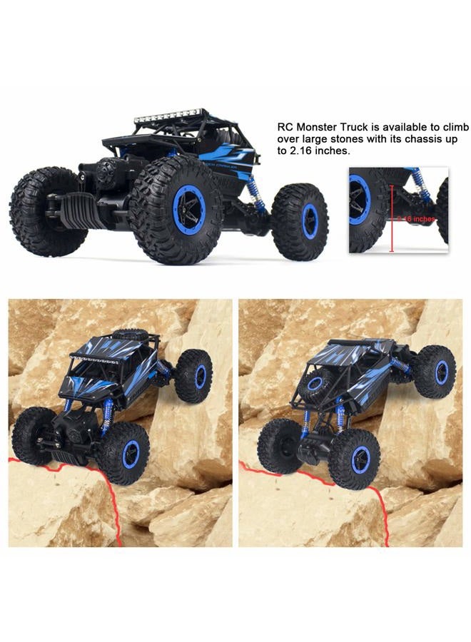 Cheerwing 1:18 Rock Crawler 2.4Ghz Remote Control Car 4WD Off Road RC Monster Truck Blue - Image 5