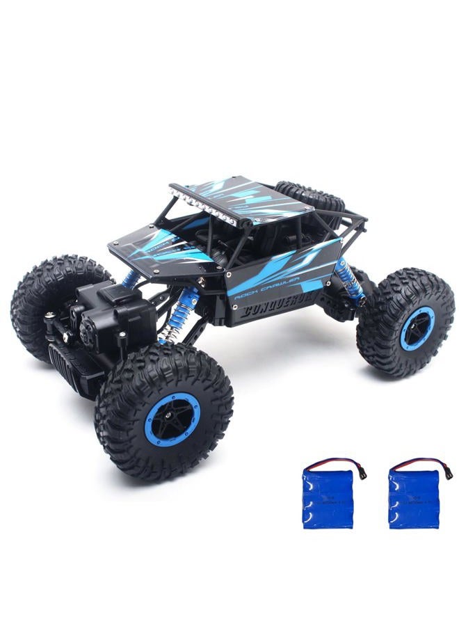 Cheerwing 1:18 Rock Crawler 2.4Ghz Remote Control Car 4WD Off Road RC Monster Truck Blue - Image 1
