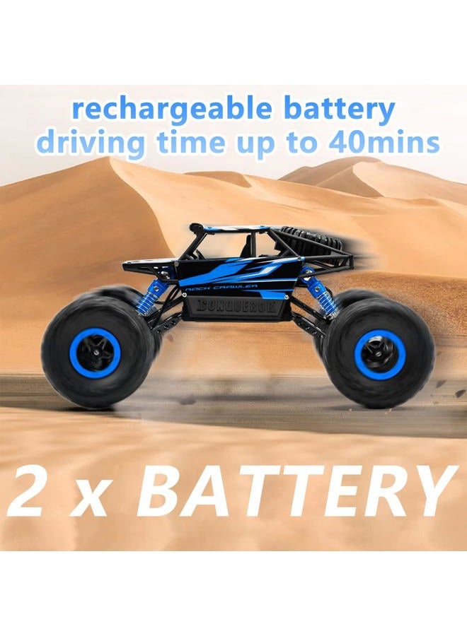 Cheerwing 1:18 Rock Crawler 2.4Ghz Remote Control Car 4WD Off Road RC Monster Truck Blue - Image 2