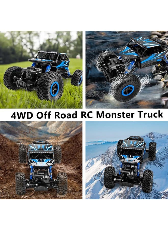 Cheerwing 1:18 Rock Crawler 2.4Ghz Remote Control Car 4WD Off Road RC Monster Truck Blue - Image 4