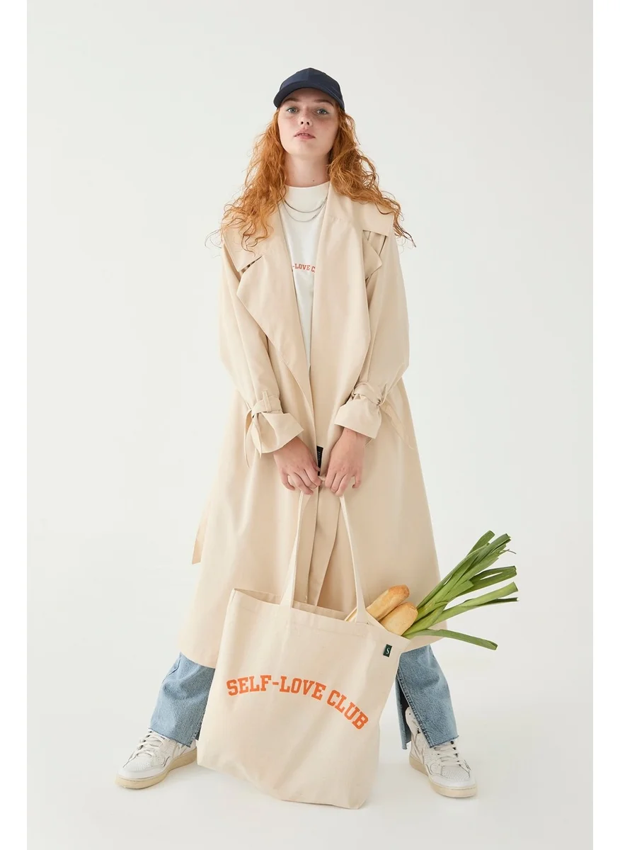 سود كوليكشن Saud Collection Orange Printed Canvas Bag