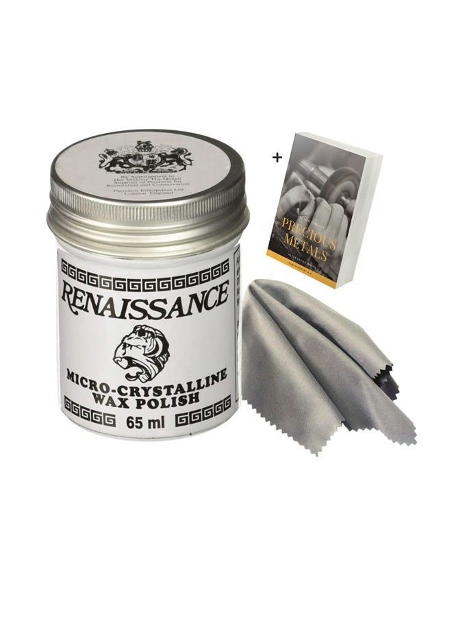 R e n a i s s a n c e Wax Multi-Surface Polish Paste, Metal, Jewelry & Wood Protector, Gilding Polish Finish, Microfiber Towel Included for Renaissance Wax, E-book - Image 1