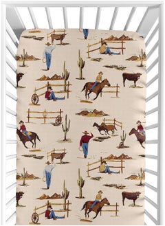 Sweet Jojo Designs Sweet Jojo Designs Fitted Crib Sheet for Wild West Cowboy Bedding Sets  - Image 1